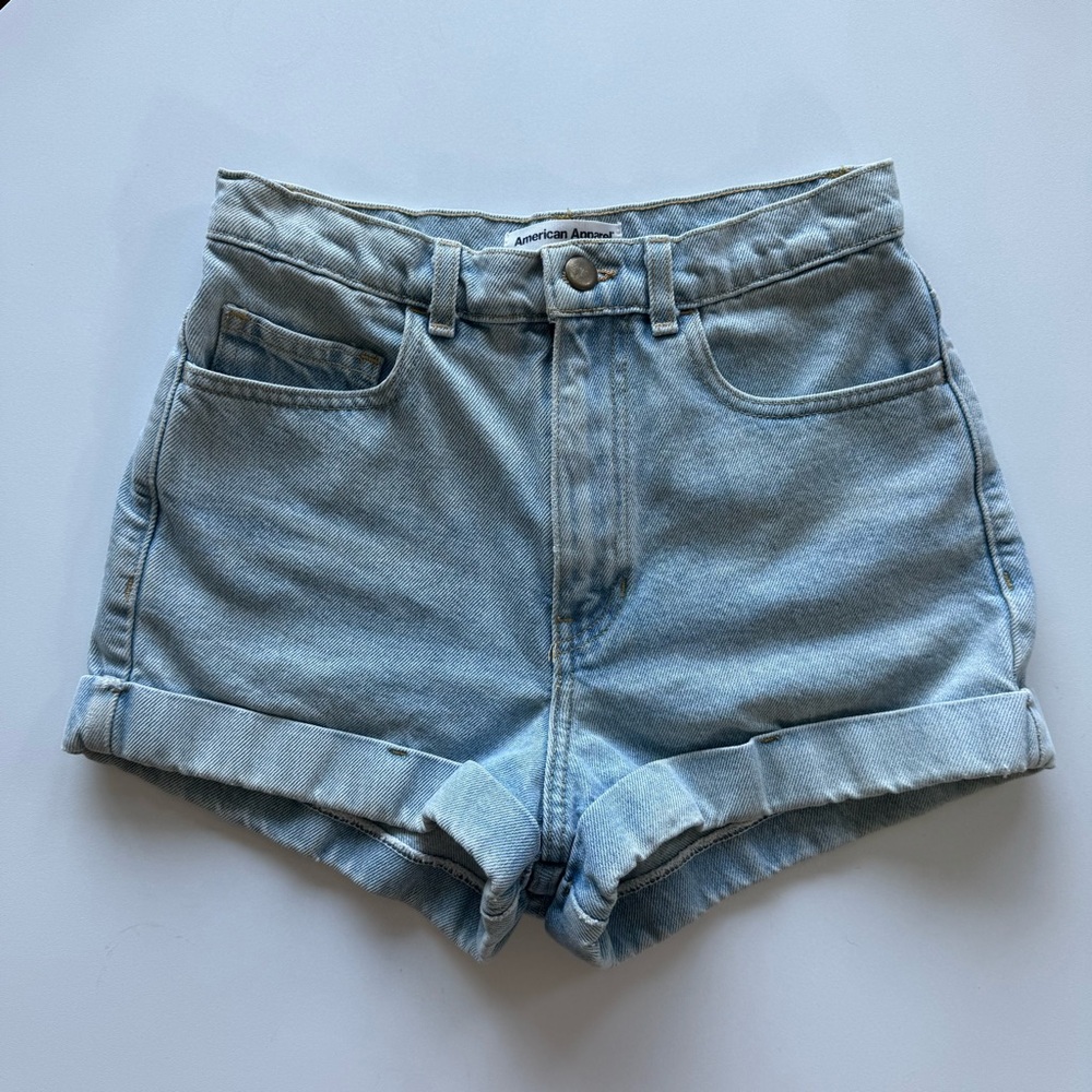 American Apparel 100% Cotton Denim Jean Shorts